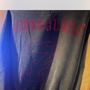 PACSUN Black Sweater with Red Accents